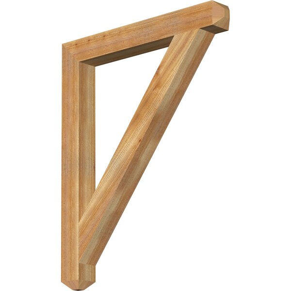 Ekena Millwork Traditional Craftsman Rough Sawn Bracket, Western Red Cedar, 4"W x 34"D x 42"H BKT04X34X42TRA04RWR - main
